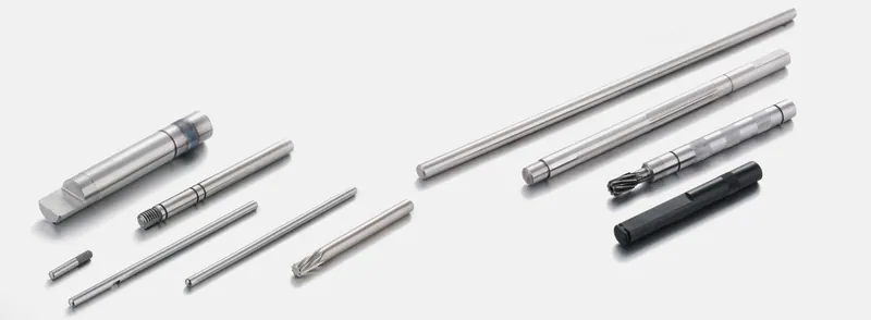 Precision shafts with grooves, steps and knurled sections